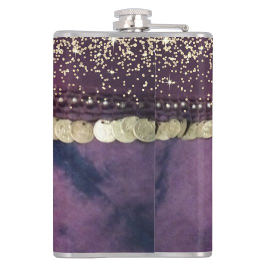 Chic Tie Dye Monogram Gypsy Scarf Heupfles (Achterkant)