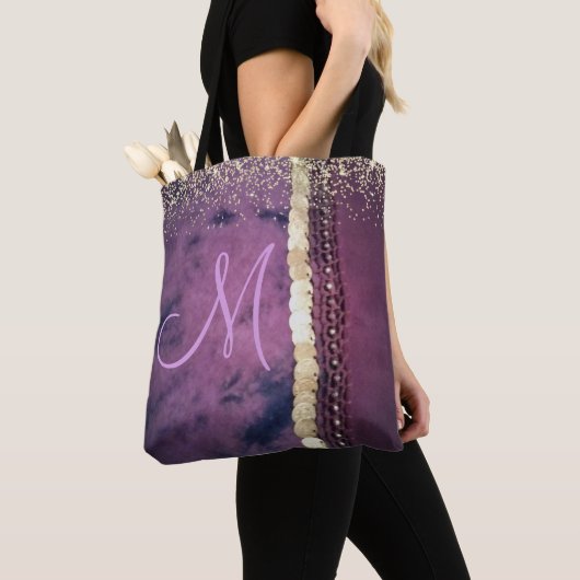 Chic Tie Dye Monogram Gypsy Scarf Tote Bag (Dichtbij)