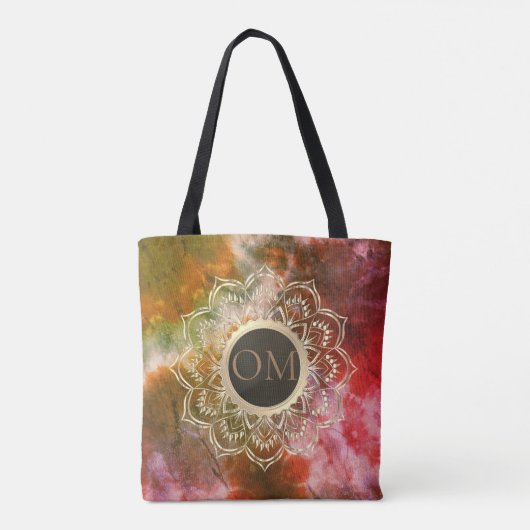 Chic Tie Dye OM Mandala Tote Bag (Achterkant)