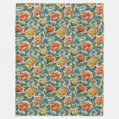 Chic Tijdloos Bloemen Tapijt Morris  Ontwerp Fleece Deken (Voorkant)