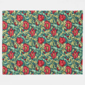 Chic Tijdloos Bloemen Tapijt Morris  Ontwerp Fleece Deken (Voorkant (Horizontaal))