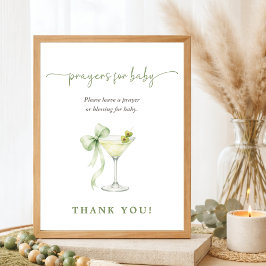 Chic Tini One Neutrale Baby Shower Gebeden voor Ba Poster