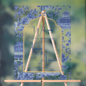 Chic-tique Chinoiserie Acryl Welkom Teken Blauw Acryl Bord (Neutraal)