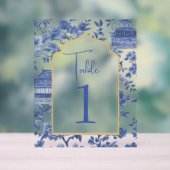 Chic-tique Chinoiserie Tafelnummer Acryl Bord (Neutraal)