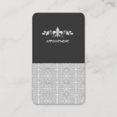 Chic to Impress Pattern Modern  Damask Afsprakenkaartje (Achterkant)