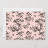 CHIC TOILE Baby shower Invitation - Roze Kaart (Achterkant)
