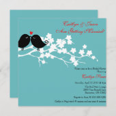 Chic Tortelduifjes Bridal Shower Uitnodiging (Voorkant / Achterkant)