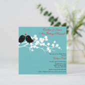 Chic Tortelduifjes Bridal Shower Uitnodiging (Staand voorkant)