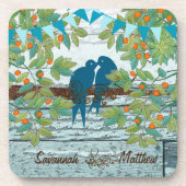 Chic-Tortelduifjes van het Bundelland die in een b Drankjes Onderzetter (Voorkant)