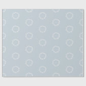 Chic Traditionele Dusty Blue Christmas Holly Krans Cadeaupapier (Vlak)