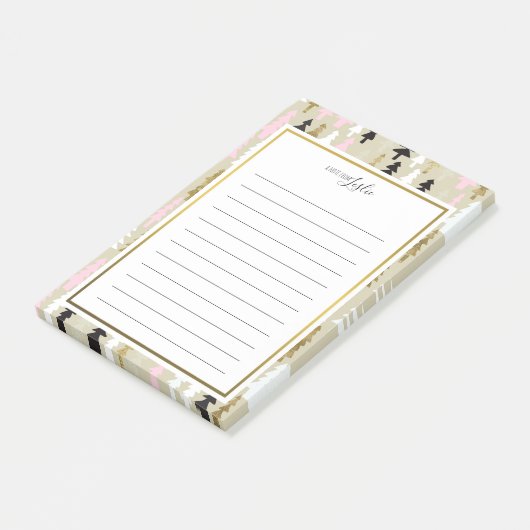 Chic Tree A Note of Monogram Blocnote (Schuin)