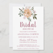 Chic Tree Blossom Bridal Shower Uitnodiging (Voorkant)