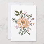 Chic Tree Blossom Bridal Shower Uitnodiging (Achterkant)