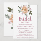 Chic Tree Blossom Bridal Shower Uitnodiging (Voorkant / Achterkant)