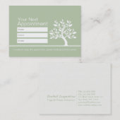 Chic Tree YOGA Instructor Life Coach Appointment Afsprakenkaartje (Voorkant / Achterkant)