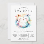 Chic Trees Owl Baby shower Kaart (Voorkant)