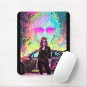 Chic trendy Abstracte Anime Vrouw Race Driver Muismat (Met muis)