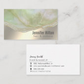 Chic trendy agaat geode professionele gouden folie visitekaartje (Voorkant / Achterkant)