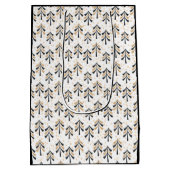 Chic Trendy Black Gold kerstbomen Holiday Medium Cadeauzakje (Achterkant)