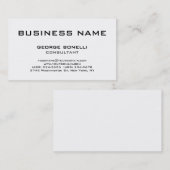 Chic Trendy Black & White klassiek Visitekaartje (Voorkant / Achterkant)