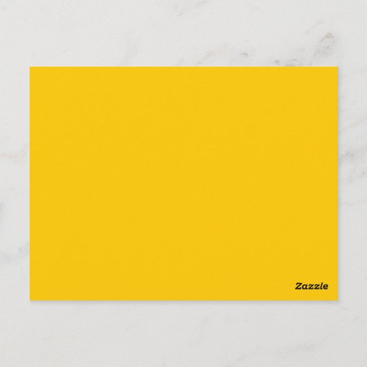 Chic Trendy Blauw Geel Bloemen Huwelijksuitnodigin Briefkaart (Achterkant)