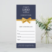 Chic Trendy Business Personalized Gift Certificate (Staand voorkant)