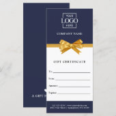 Chic Trendy Business Personalized Gift Certificate (Voorkant / Achterkant)