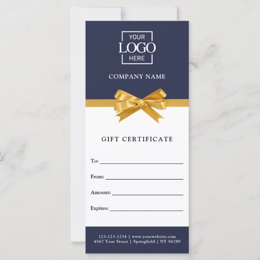 Chic Trendy Business Personalized Gift Certificate (Voorkant)
