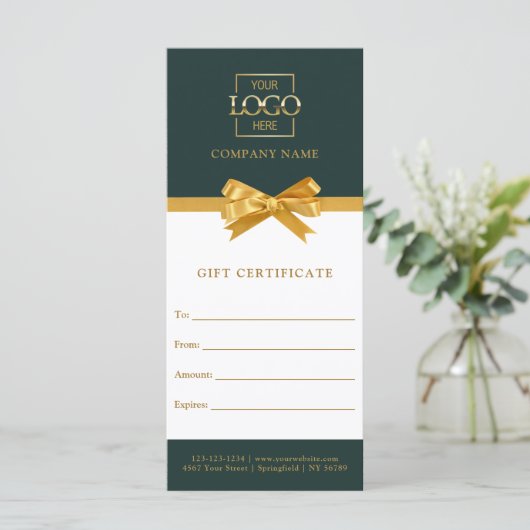 Chic Trendy Business Personalized Gift Certificate (Staand voorkant)