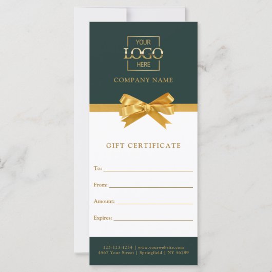 Chic Trendy Business Personalized Gift Certificate (Voorkant)