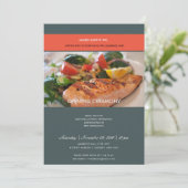 CHIC TRENDY FOTO GRIJS RODE GROOTSE OPENINGSCEREMO KAART (Staand voorkant)