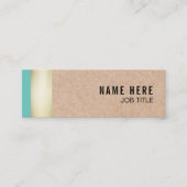 Chic Trendy Gold Stripe Kraft Mini Visitekaartje (Voorkant)