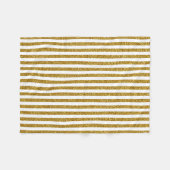 Chic Trendy Gold White Stripes Glitter Photo Print Fleece Deken (Voorkant (Horizontaal))