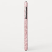 Chic & Trendy Roos Gold Glitter Sparkles Monogram Case-Mate iPhone Case (Achterkant/links)