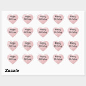 Chic & Trendy Roos Gold Glitter Sparkles Monogram Hart Sticker (Vel)