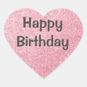 Chic & Trendy Roos Gold Glitter Sparkles Monogram Hart Sticker