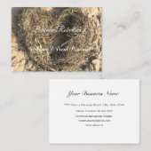 Chic trendy Rustic Coastal Beach Heart Wedding Visitekaartje (Voorkant / Achterkant)