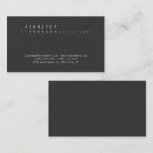 Chic Trendy Stylish Grey Clean Visitekaartje (Voorkant / Achterkant)