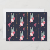 Chic Trendy Waterverf Cactus Plant Afstudeerder Ui Kaart (Achterkant)