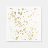 Chic trendy white faux Gold elegant confetti stipp Servet (Voorkant)