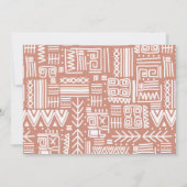 Chic Tribal Print African Pattern Baby shower Kaart (Achterkant)