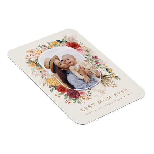 Chic Tropical Boho Floral Moederdag Gift Magneet (Rechterzijde)