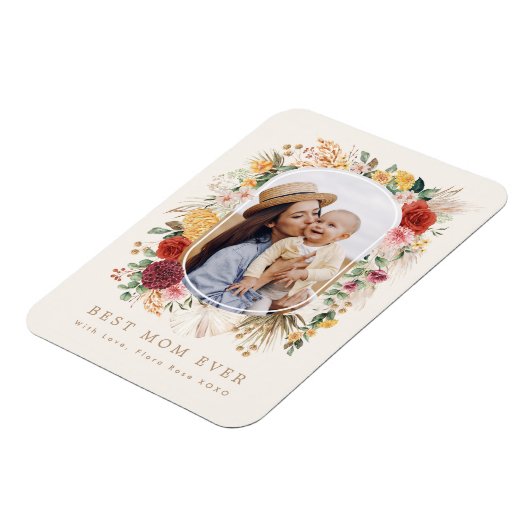 Chic Tropical Boho Floral Moederdag Gift Magneet (Linkerzijde)