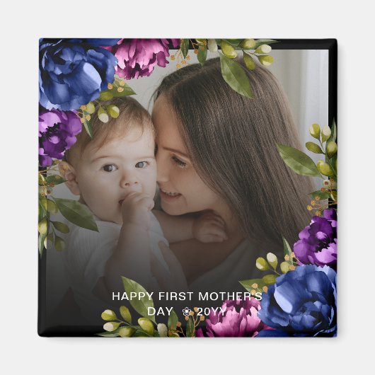 Chic Tropical Boho Floral Moederdag Gift Magnet (Voorkant)