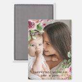 Chic Tropical Boho Floral Moederdag Gift Magnet (Voorkant / Achterkant)