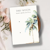 Chic Tropical Coastal Palm Tree 2 Earring Display Visitekaartje