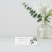 Chic Tropical Coastal Palm Tree Earring Display Mini Visitekaartje (Staand voorkant)