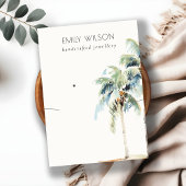 Chic Tropical Coastal Palm Tree Ketting Oorbel Visitekaartje