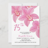 Chic Tropical Floral Roze Orchidee Verjaardag Kaart (Voorkant)