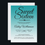 Chic Tropical Green Ombre Sweet 16 16th Birthday Kaart<br><div class="desc">Een chic tropical green ombre design Sweet 16 verjaardagsuitnodiging. De heldere groentafels op een witte achtergrond. De tekst "Sweet Sixteen"in zwart wordt geplaatst in modern manuscript. Elegant 16e verjaardagsfeest nodigt uit voor een glamoureuze Sweet Sixteen, perfect voor haar, de fashionista die van modern patroon houdt, luxe en glam met een...</div>